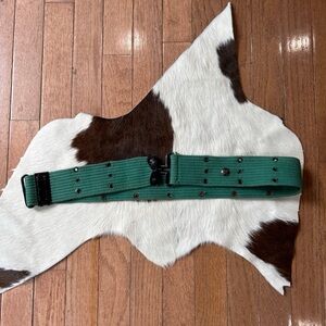 Vintage Army Military Belt Made In Japan Men’s Green